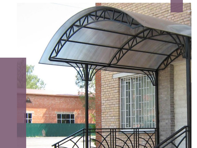 Металлические навесы и козырьки в Армавире от 12664 руб.