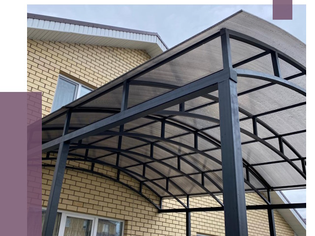 Монтаж козырьков в Армавире от 11397 руб. | ПРОЛЁТ-Рмв