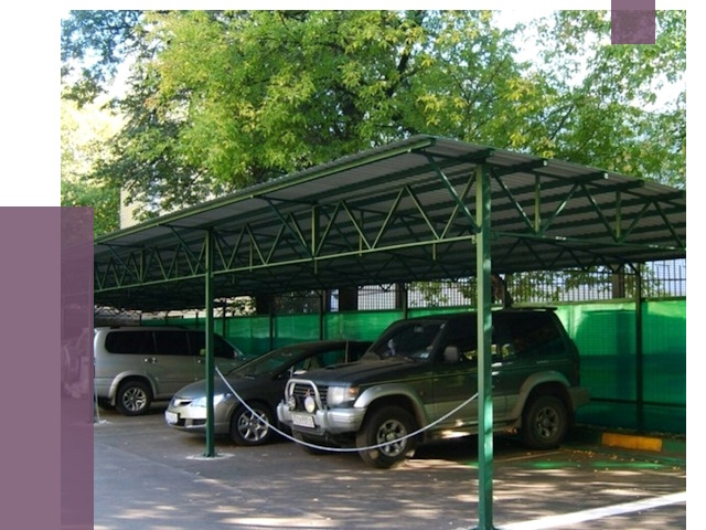 Навесы для парковки в Армавире от 79528 руб. заказать | ПРОЛЁТ-Рмв
