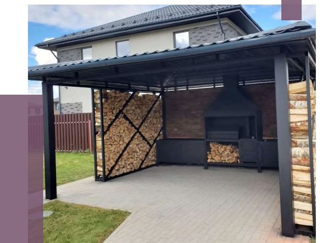 Навесы для барбекю в Армавире от 12613 руб. под ключ | ПРОЛЁТ-Рмв