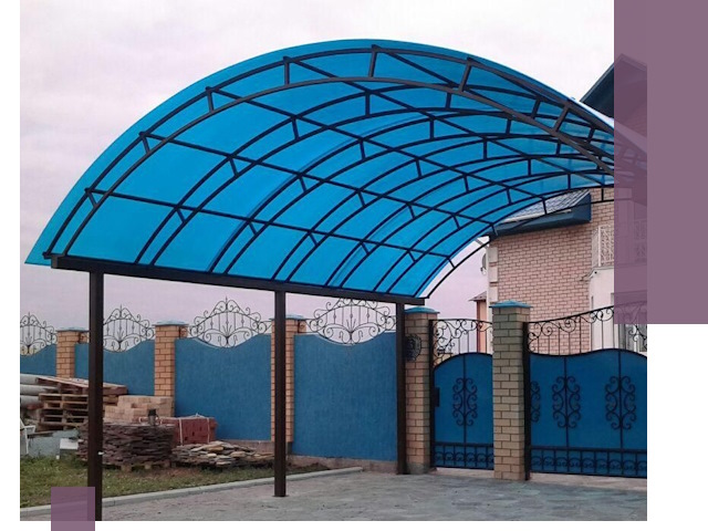 Арочные навесы под ключ в Армавире — изготовление и монтаж