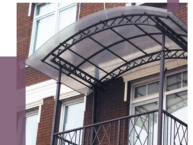 Козырьки над балконом в Армавире от 8561 руб.  | ПРОЛЁТ-Рмв