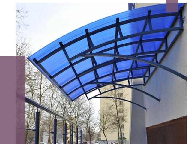 Козырьки из поликарбоната в Армавире от 4255 руб. под ключ | ПРОЛЁТ-Рмв